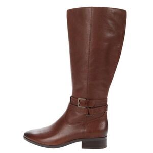 Naturalizer Reid Riding Boots Size 10 Leather Knee High Block Heel in Brown NEW